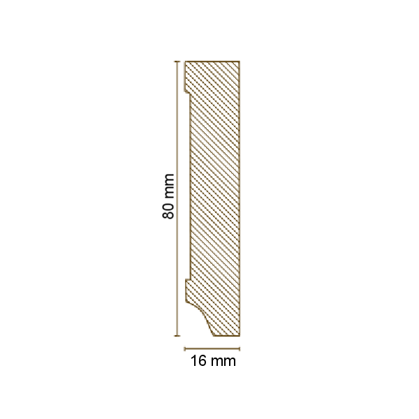 Fußleisten / Sockelleisten "Celle" (MDF foliert / 721.168.47) - Farbe: Titan (Default) 2