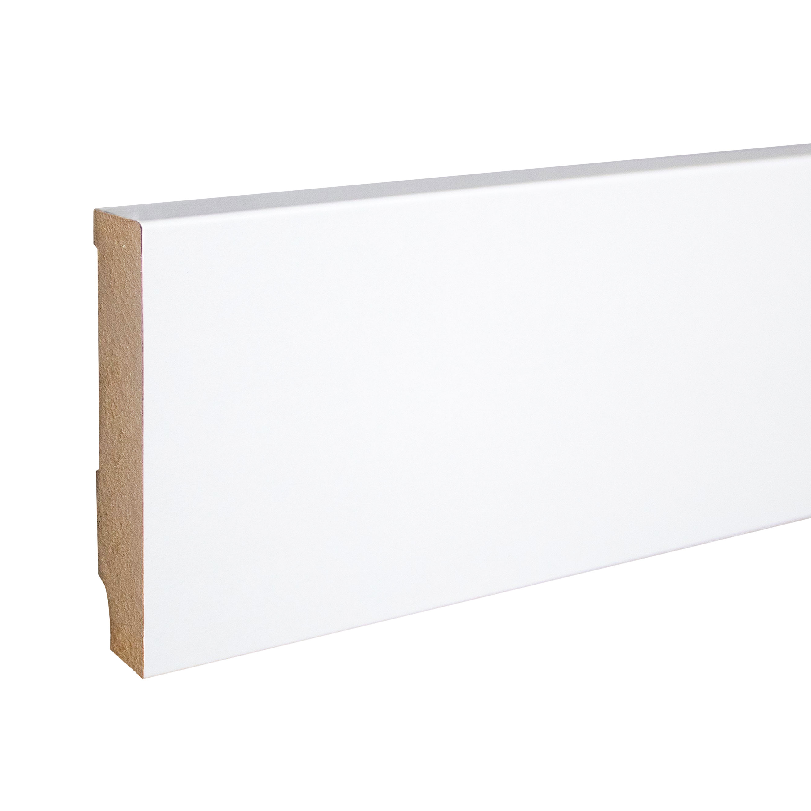 Sockelleiste Celle MDF 16 x 80 x 2500 mm Weiß Eckig by PROVISTON