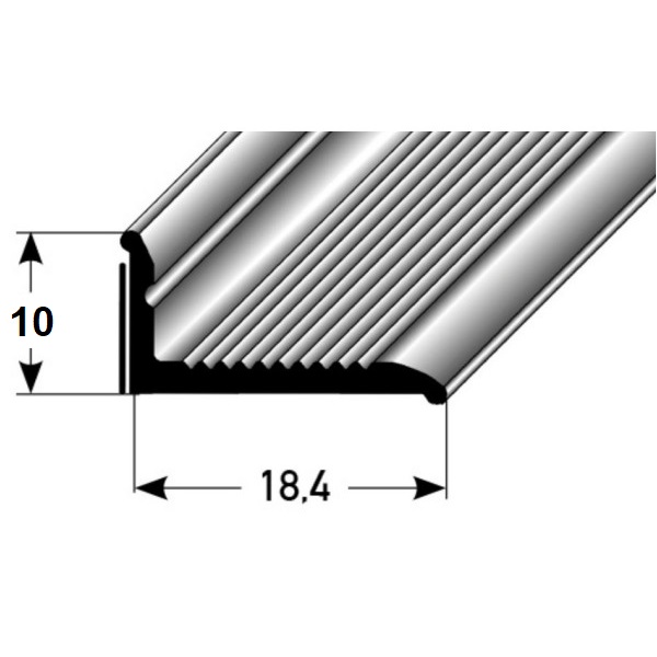 PROVISTON Einfass- & Abschlussprofile Brandon H 10 mm B 18.4 mm Sockelleiste Alu eloxiert