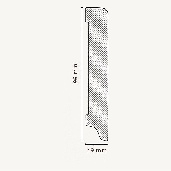 Sockelleisten "Duisburg" - Farbe: schwarz (MDF foliert - 72.96.49) (Default) 2