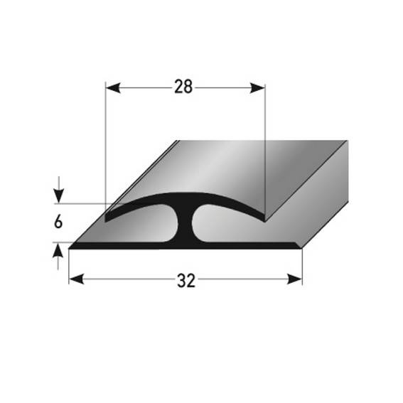 PROVISTON Einfass- & Abschlussprofil Abrantes B 32 mm L 2700 mm Einfasshöhe 6 mm Weich-PVC