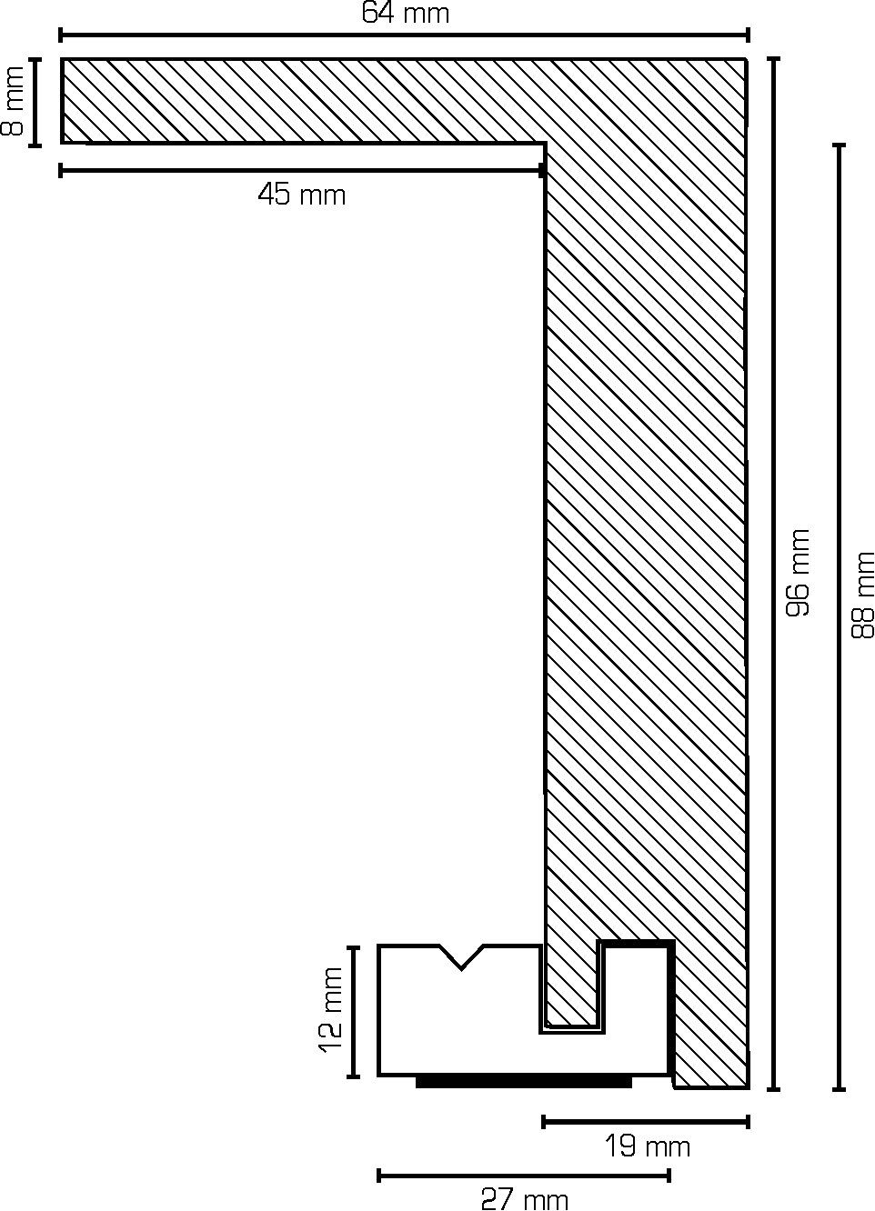 Heizrohrabdeckleiste, eckig, bis zu einer Höhe von 88 mm (MDF foliert / 721.9664.31) - Farbe: weiß (Default2