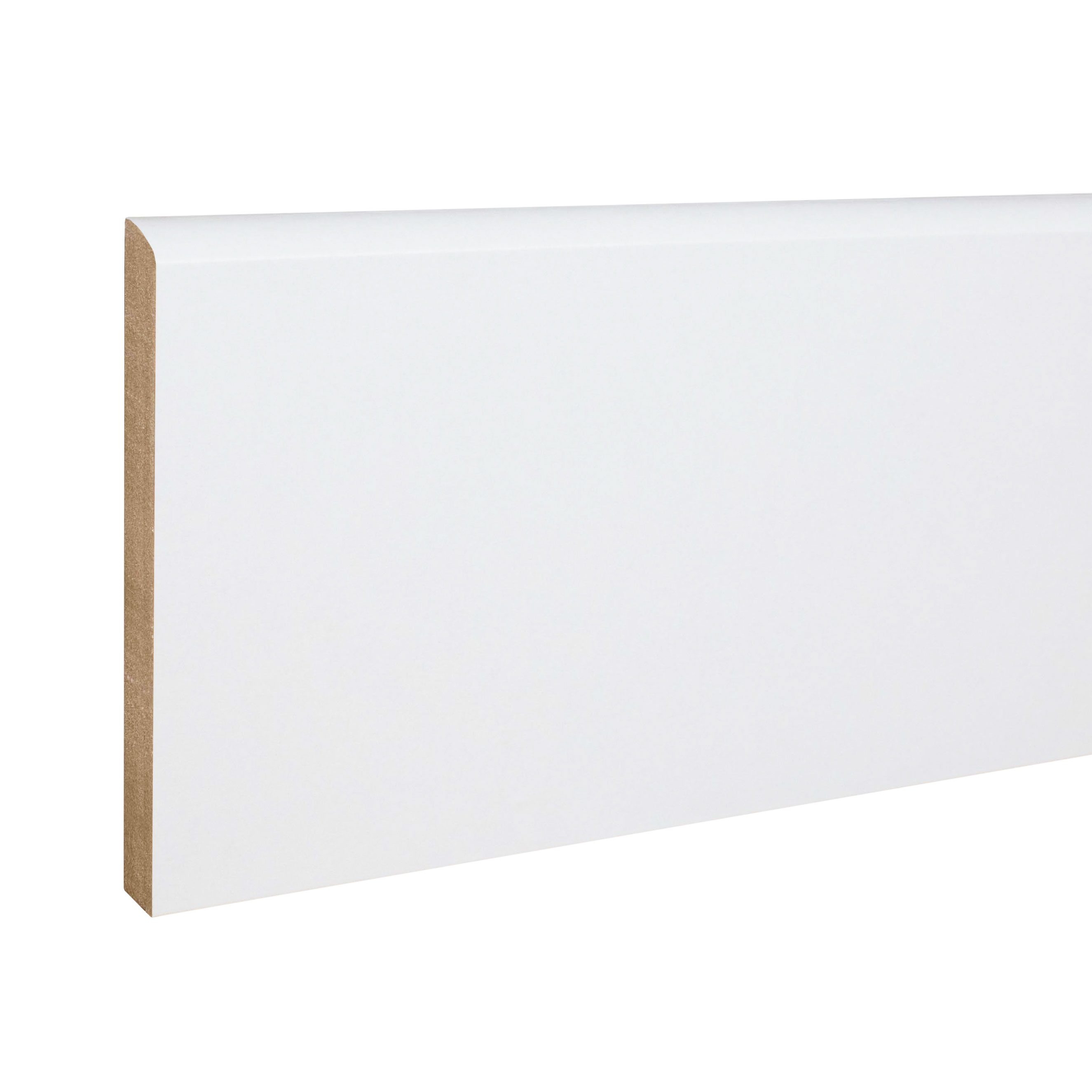 Kosche | Sockelleiste | MDF Fußleiste | 10 x 100 x 2000 mm | Weiß | 76723 | Schlicht | Klassisch