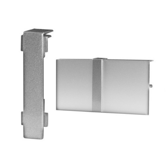 Klick Verbinder für Fußleisten / Sockelleisten 6 x 15 (Aluminium silber eloxiert)