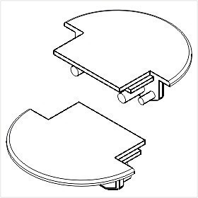 Topmet | Endkappen für LED-Aluminiumprofil "Iselle" | Kunststoff | LED Profil | LED Beleuchtung