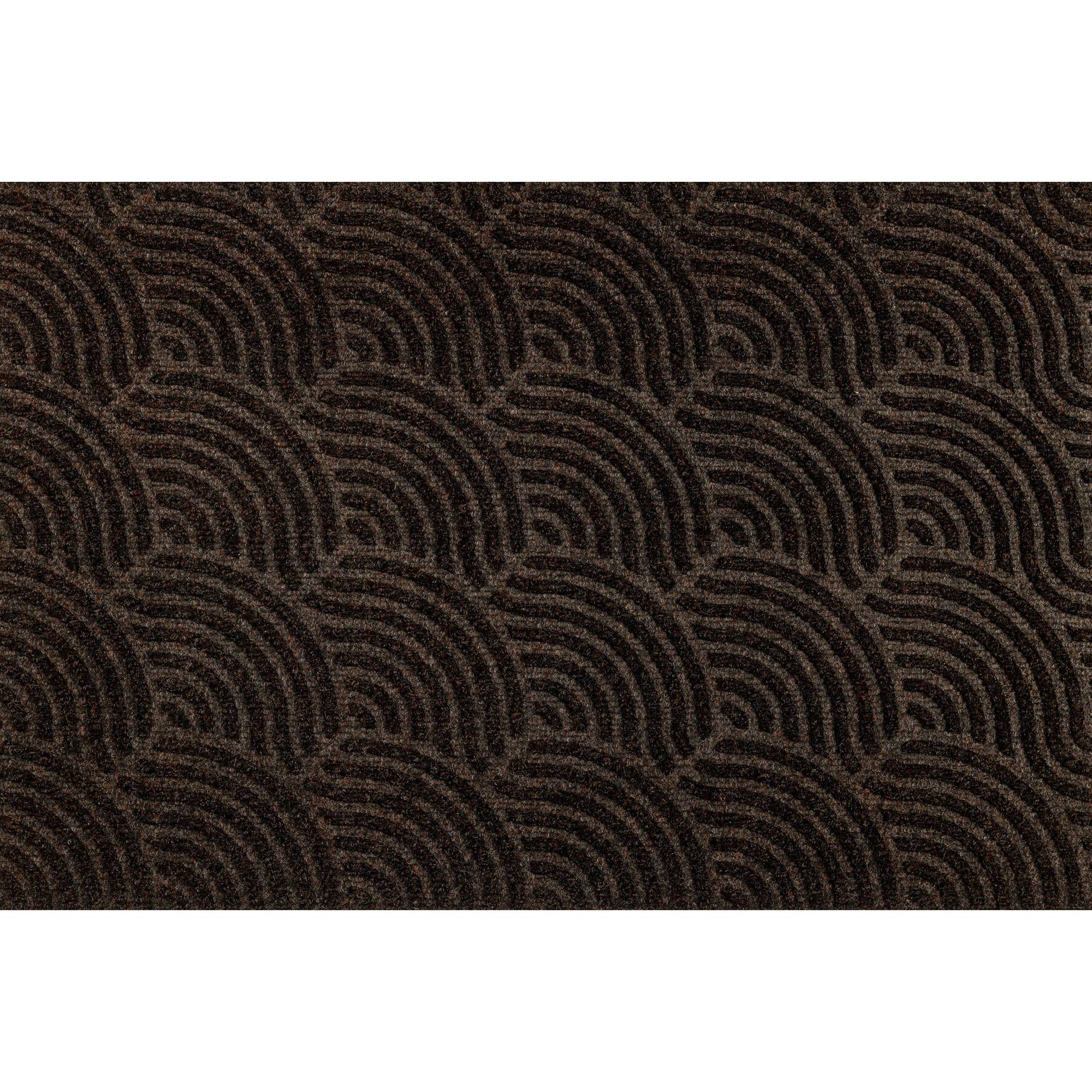 Schmutzfangmatte Outdoor Waves dark brown 90 x 60 cm wetterfeste Fussmatte waschbar wash+dry DUNE