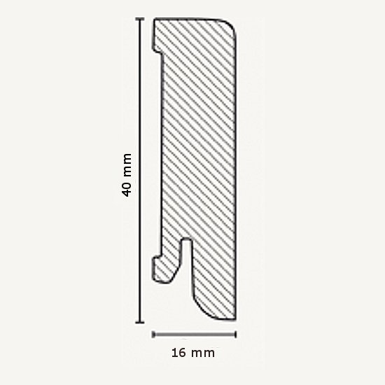 Sockelleisten "Stuttgart" - weiß Profilbild (MDF foliert - 716.331)