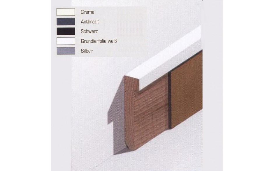 Design-Fußleiste für Vinylboden "Frankfurt" - cremefarben - 56 mm Höhe (MDF foliert - 726.5127) (Default) 3