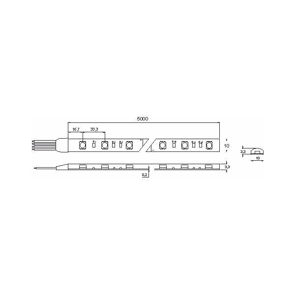 12 Volt LED - Strips SMD55 Typ 3 (3 LEDs je Meter)