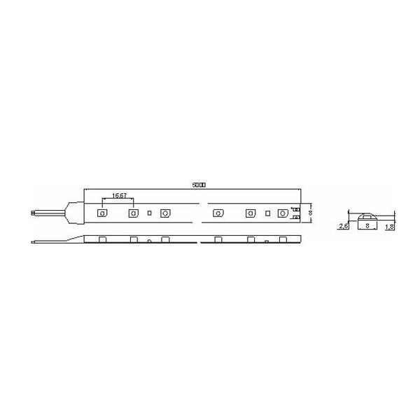 12 Volt LED - Strips SMD3528 Typ 6 (6 LEDs je Meter)