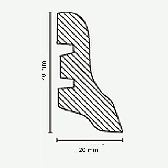 Querschnitt - Sockelleisten "Potsdam"