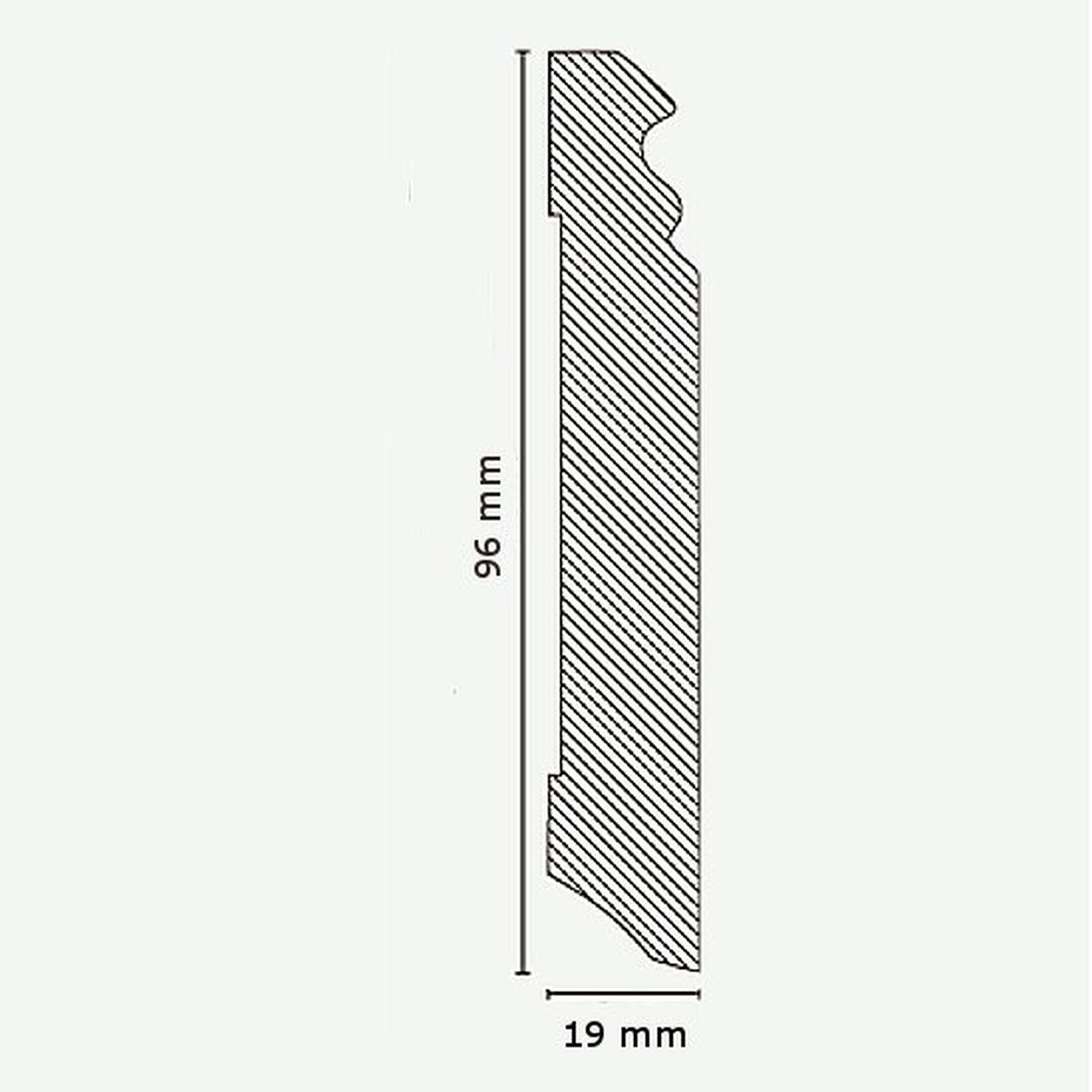 Innen- oder Außenwinkel Für Berliner Sockelleiste 19 x 96 mm MDF foliert Weiß by PROVISTON