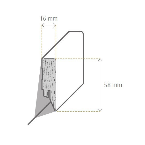 Zeichnung Sockelleiste / Fußleiste / Bodenleiste Taverone-11 (7319)