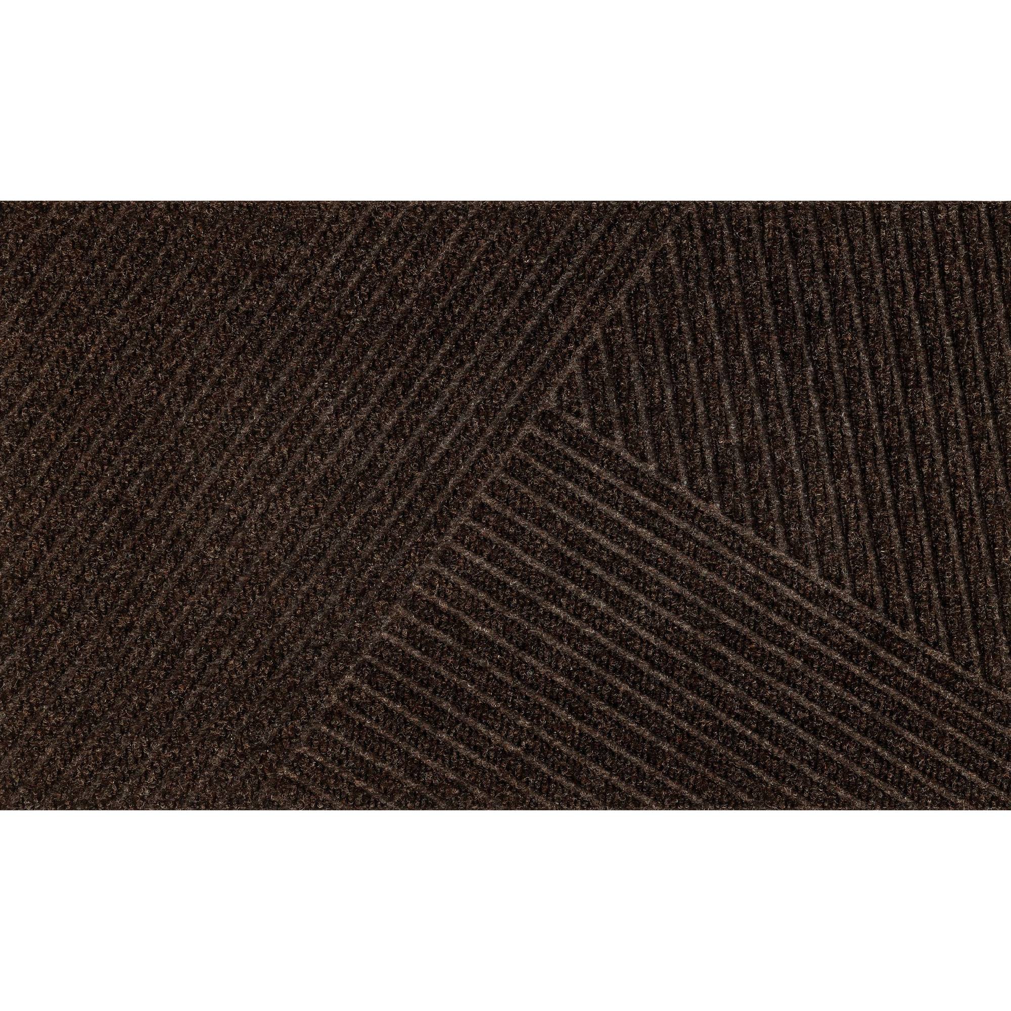 Schmutzfangmatte Outdoor Stripes dark brown 75 x 45 cm wetterfeste Fussmatte waschbar wash+dry DUNE