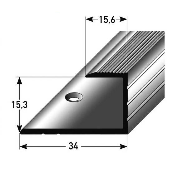 PROVISTON Einfass- & Abschlussprofile Callander B 34 mm Einfasshöhe 15.3 mm Alu eloxiert