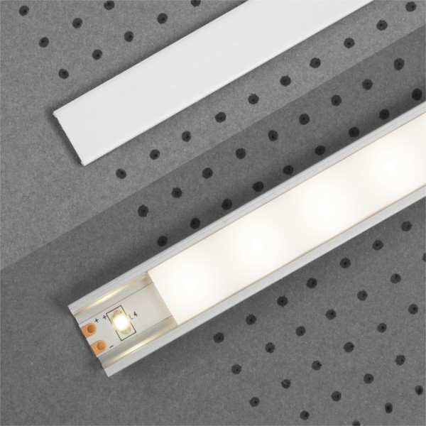 Topmet | Klick Abdeckung für LED-Aluminiumprofile | Typ "F" | Robust | Langlebig