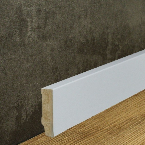 Sockelleiste Hamm MDF 16 x 40 x 2500 mm Weiß Fußleiste by PROVISTON