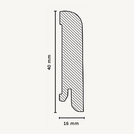 Sockelleisten "Chemnitz" - Aluminium gebürstet Gr.1 (MDF ummantelt - 716.332