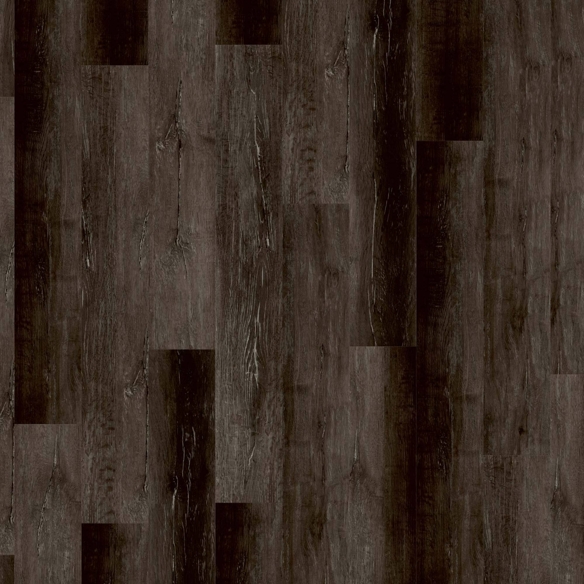 Vinylboden 24H3 8139H Designbelag 1212.4 x 177.35 x 5.5 mm Klick Vinyl Holzoptik Schwarz NKL31