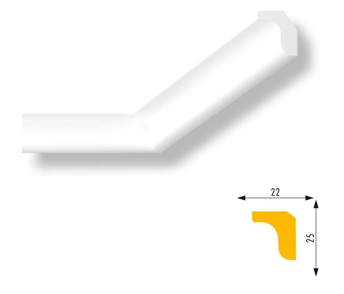 Stuckleiste "Marbet E3" (Stuckleisten aus Hart-Styropor)