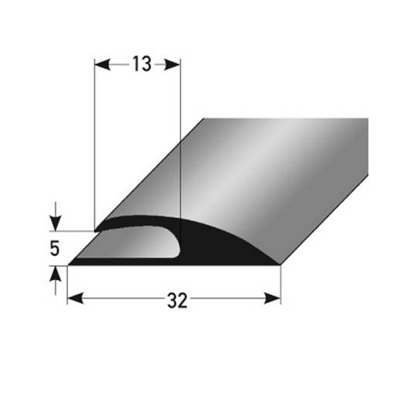 Auer Einfass- & Abschlussprofile Sardoal B 32 mm L 2700 mm Einfasshöhe 5 mm Weich-PVC