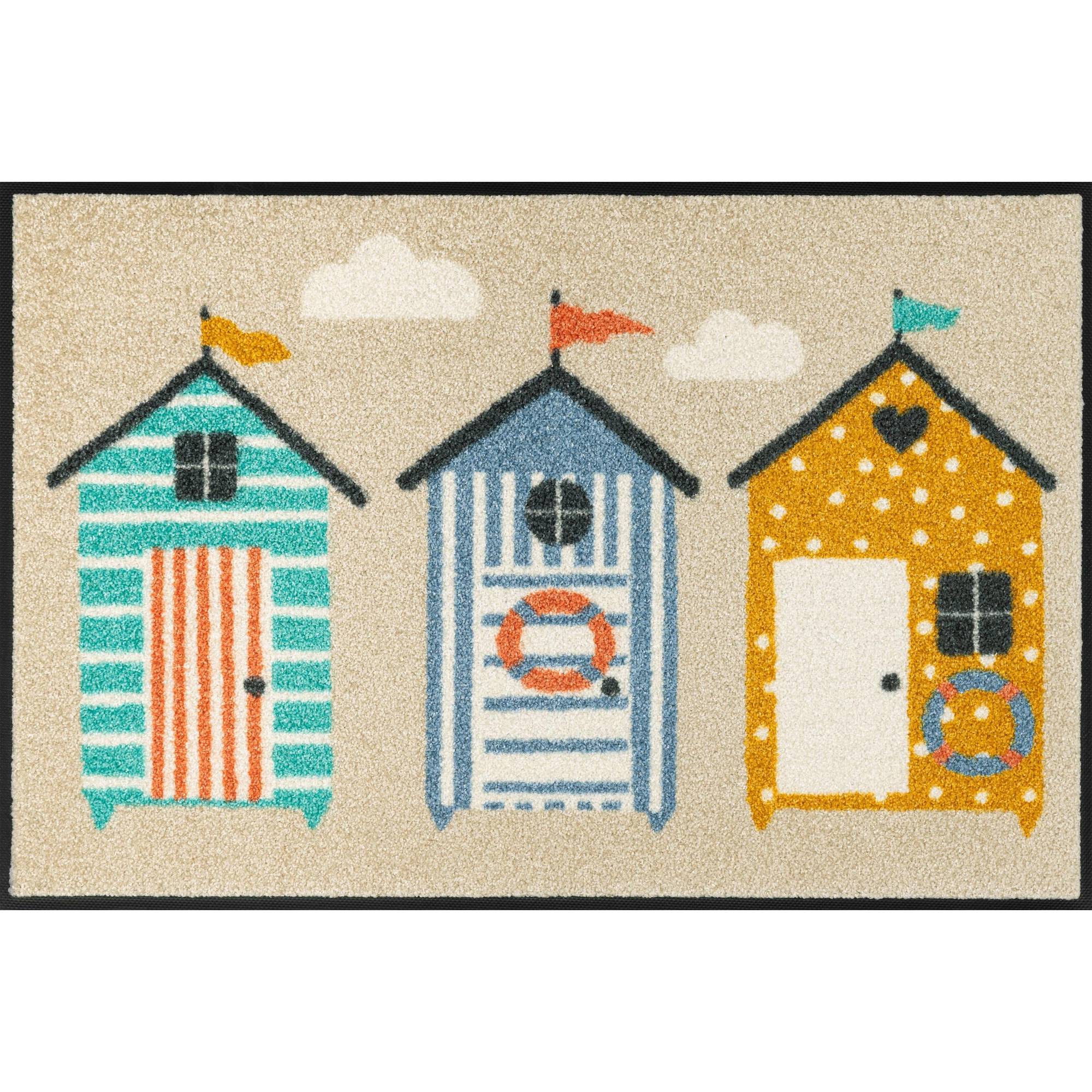 Fussmatte Beachhut 75 x 50 cm Schmutzfangmatte waschbar wash+dry Design