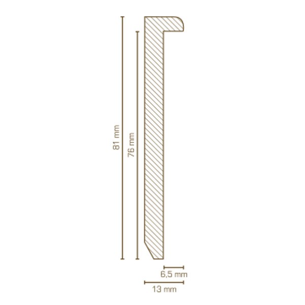 Design Fußleiste für Vinylboden "Augsburg" - weiß (MDF foliert - 726.7631) - Profilbild