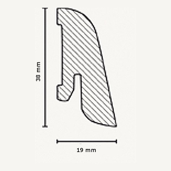 Sockelleisten "Bremen" - Buche lackiert - Querschnitt